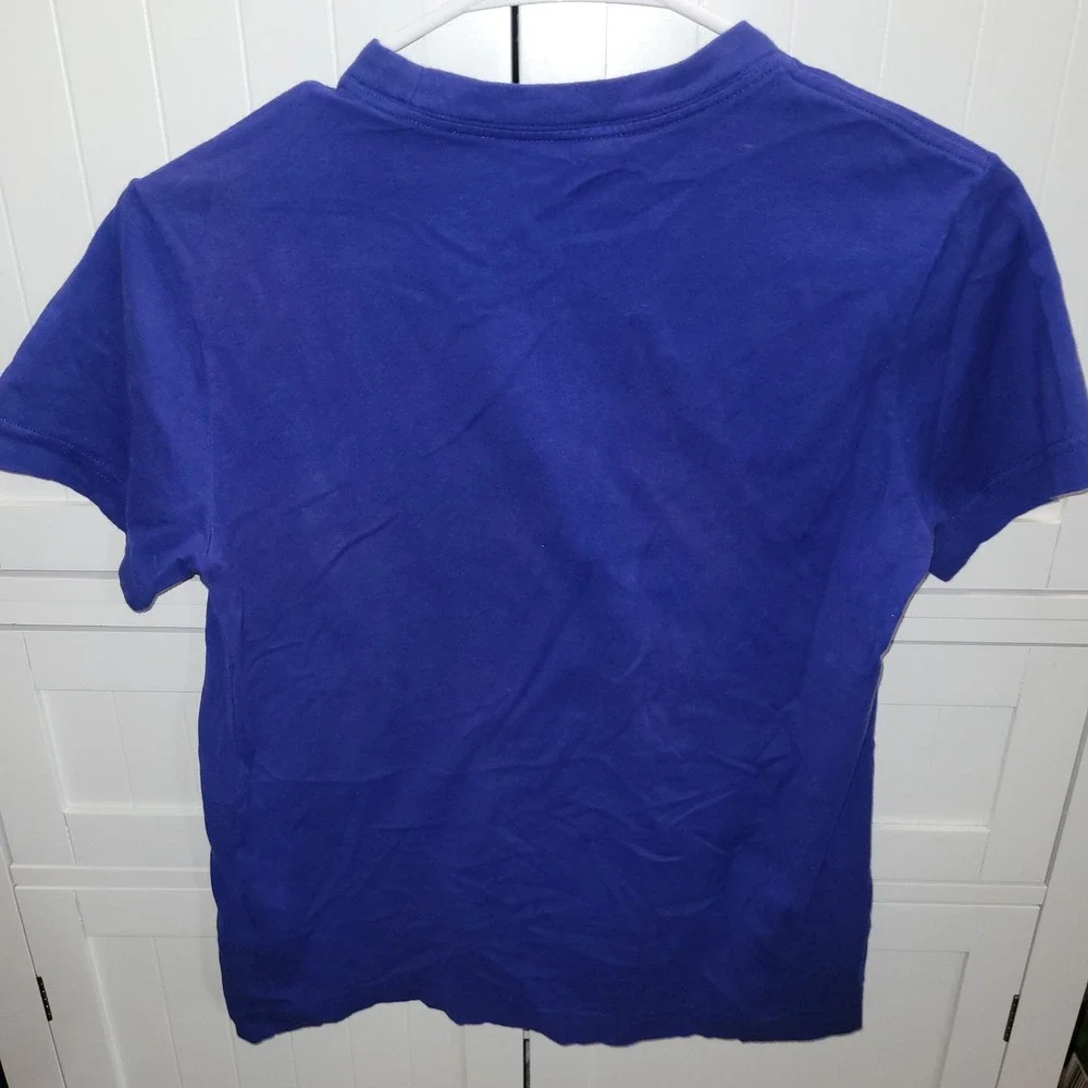 Nike Fly Butterfly Swoosh Graphic T-Shirt Royal Blue youth Medium Short Sleeve